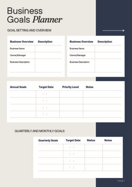 Business Goals Planner