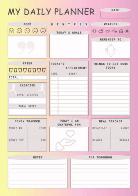 My Daily Planner (yellowpink)
